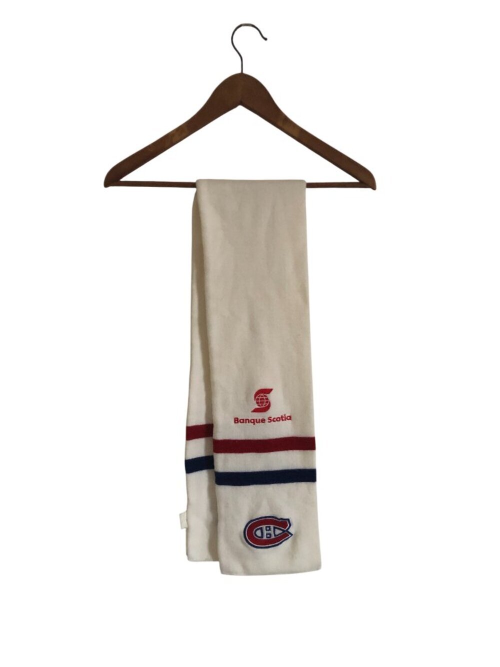 Montreal Canadiens de Montreal Habs Scarf White NHL Hockey Scotia Bank 127cm